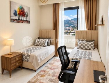 Апартаменты-дуплекс 2+1, 95 м² в районе Каргыджак — вид на море, 100 м до моря-id-11062-фото-5