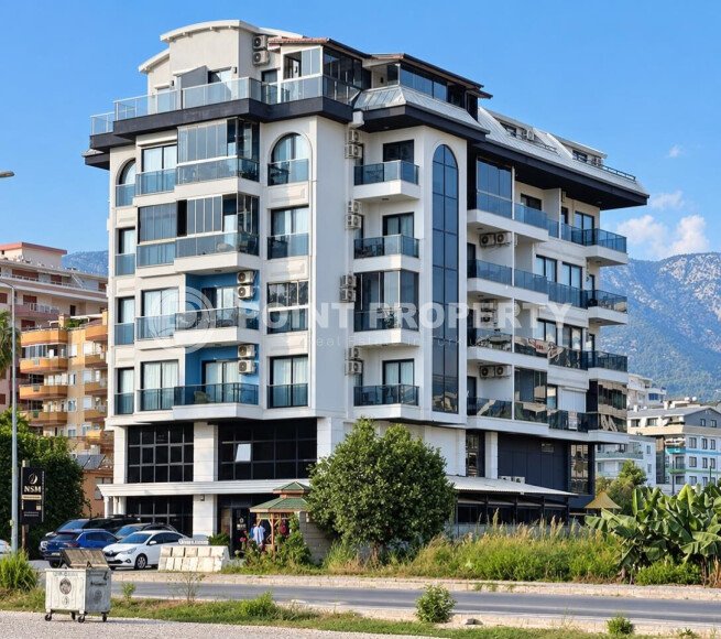 Апартаменты-дуплекс 2+1, 95 м² в районе Каргыджак — вид на море, 100 м до моря-id-11062-фото-9
