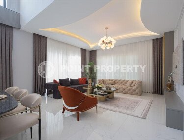Luxurious two-storey villa with a swimming pool and a garden, in a prestigious area of Alanya - Upper Oba-id-6085-photo-2